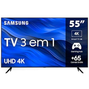 REEMBALADO: Smart TV Samsung 55 Polegadas 4K UHD UN55CU7700GXZD