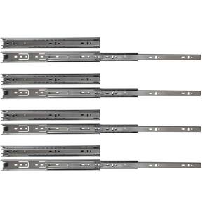 Kit 8 corrediças telescópicas 35cm 25kg para gaveta 4 pares
