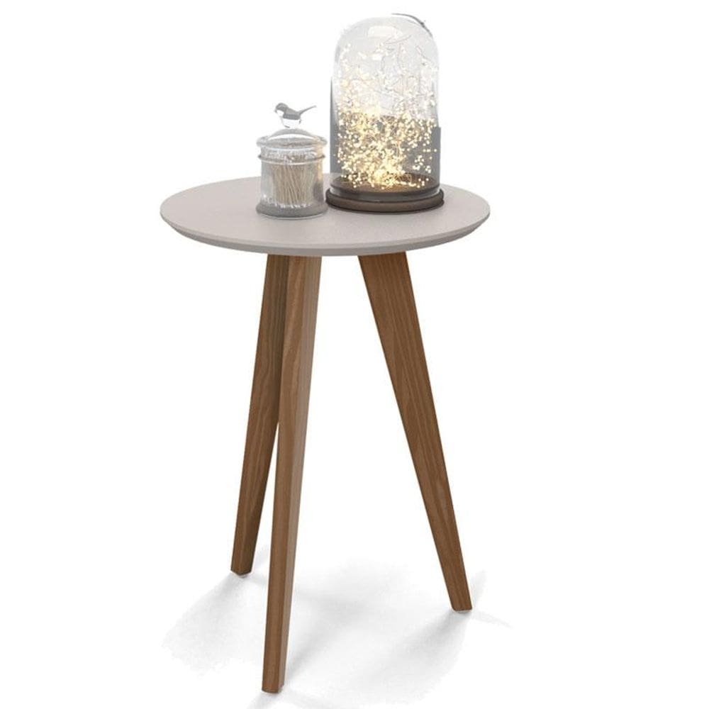 Mesa Lateral Liv Cinza Eco Wood - Matic