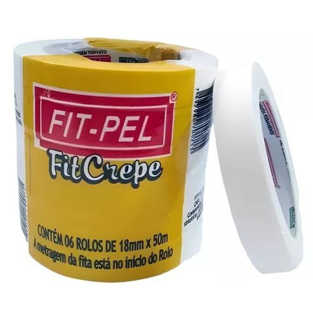 Fita Crepe Fit-Pel - 18 mm x 50 m