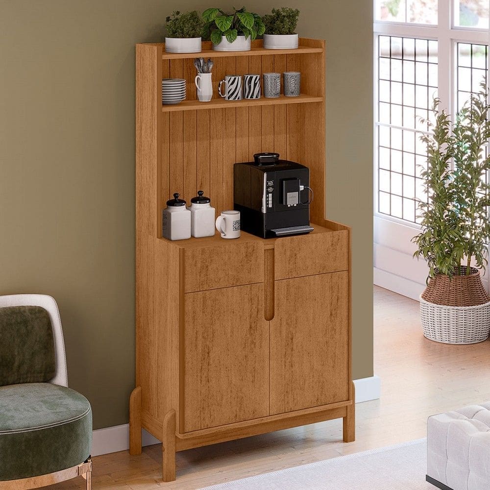 Aparador Lizz 2 Portas 2 Gavetas Cedro - Casa D