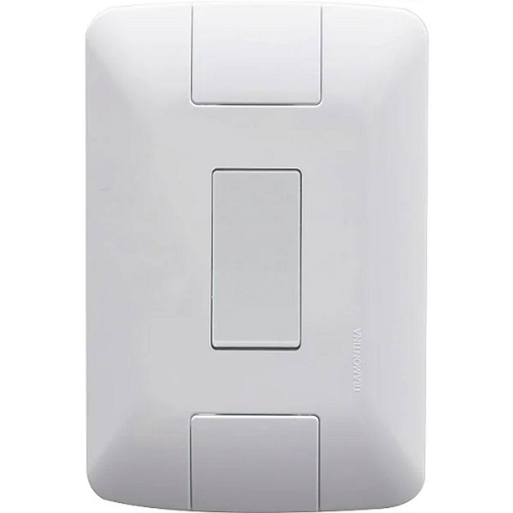 Conjunto Placa com 1 interrupitor simples 6A Aria Branca - Tramontina