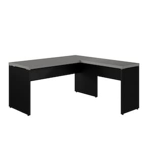Mesa para Escritório L Web40 1,20 x 1,50 - Cinza Sagrado/Pto