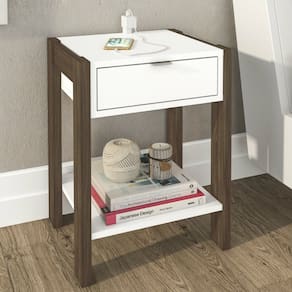 Mesa de Cabeceira 1 Gaveta com Tomada AZ1016 Tecnomobili