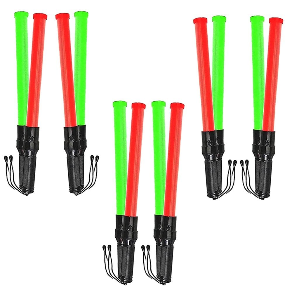 Bastao Sinalizador Led 2 Cores Kit 6 Unidades Segurança Fiscalizaçao Lanterna Fluorescente