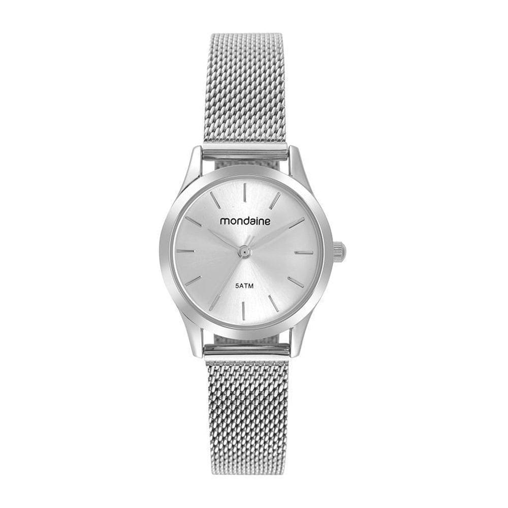 Kit Relógio Feminino Mondaine Prata 32729L0Mkne2