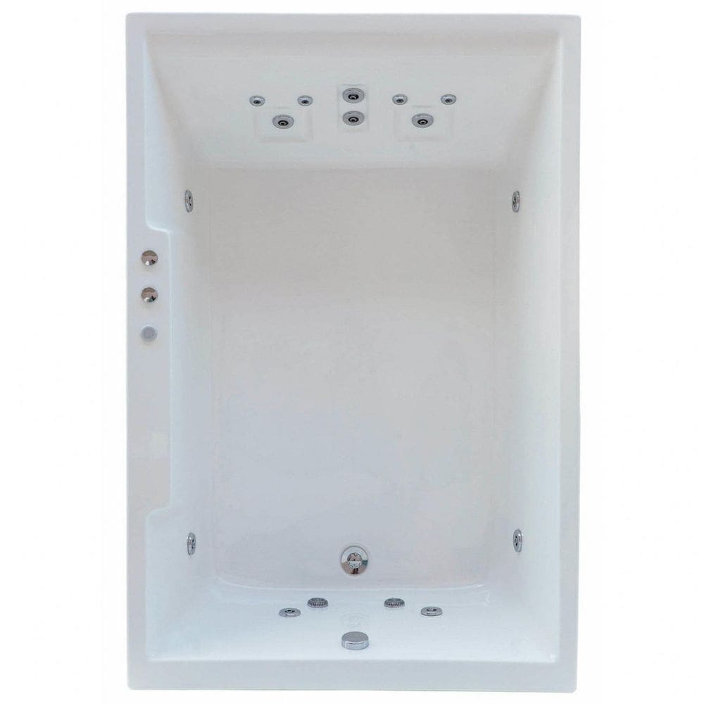Banheira Hidromassagem Astra Cayman Double Luxo 180cmx120cmx52cm - 04 Jatos Branco Acrílico P6 Sem A 220V