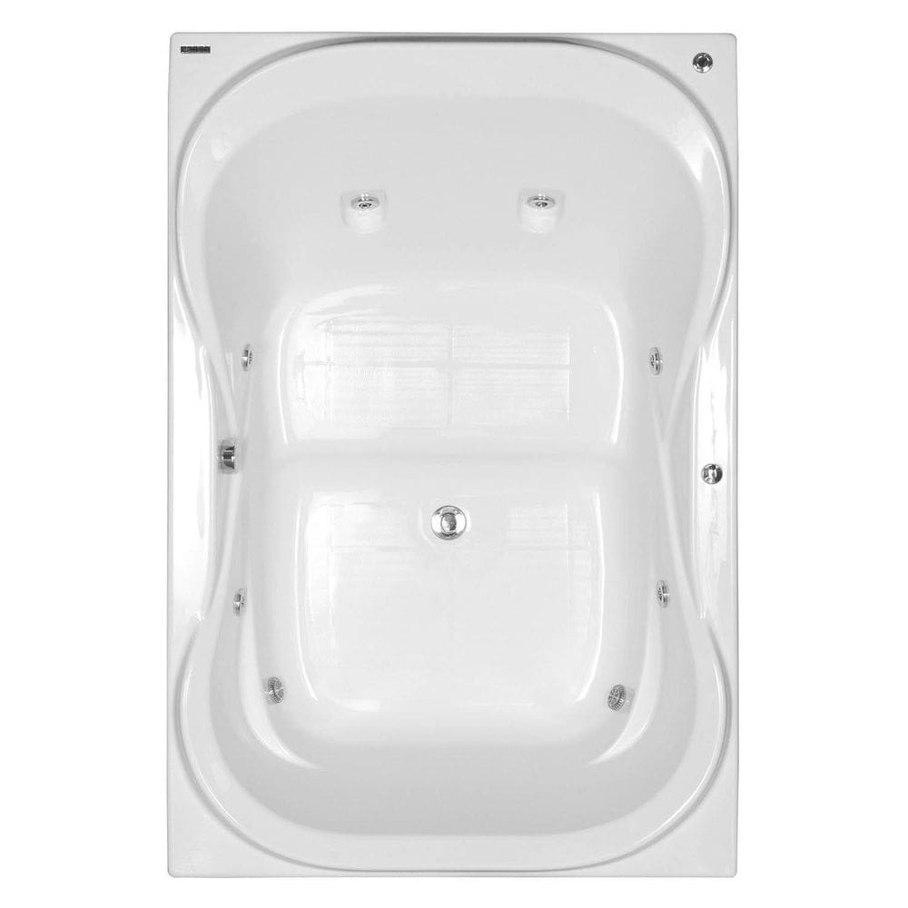 Banheira Hidromassagem Astra Due Maggiore Super Luxo 180cmx120cmx44cm - 6 jatos Branco Gel-Coat P4 Com Aquecedor 220V