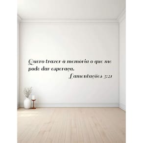 Adesivo De Parede Lamentações 3:21