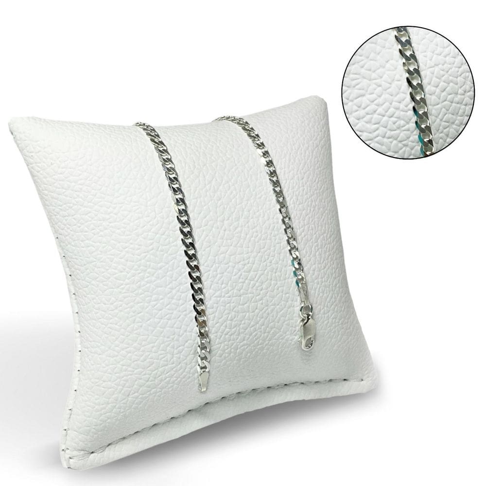 Pulseira grumet prata italiana lei 925 legítima 2mm