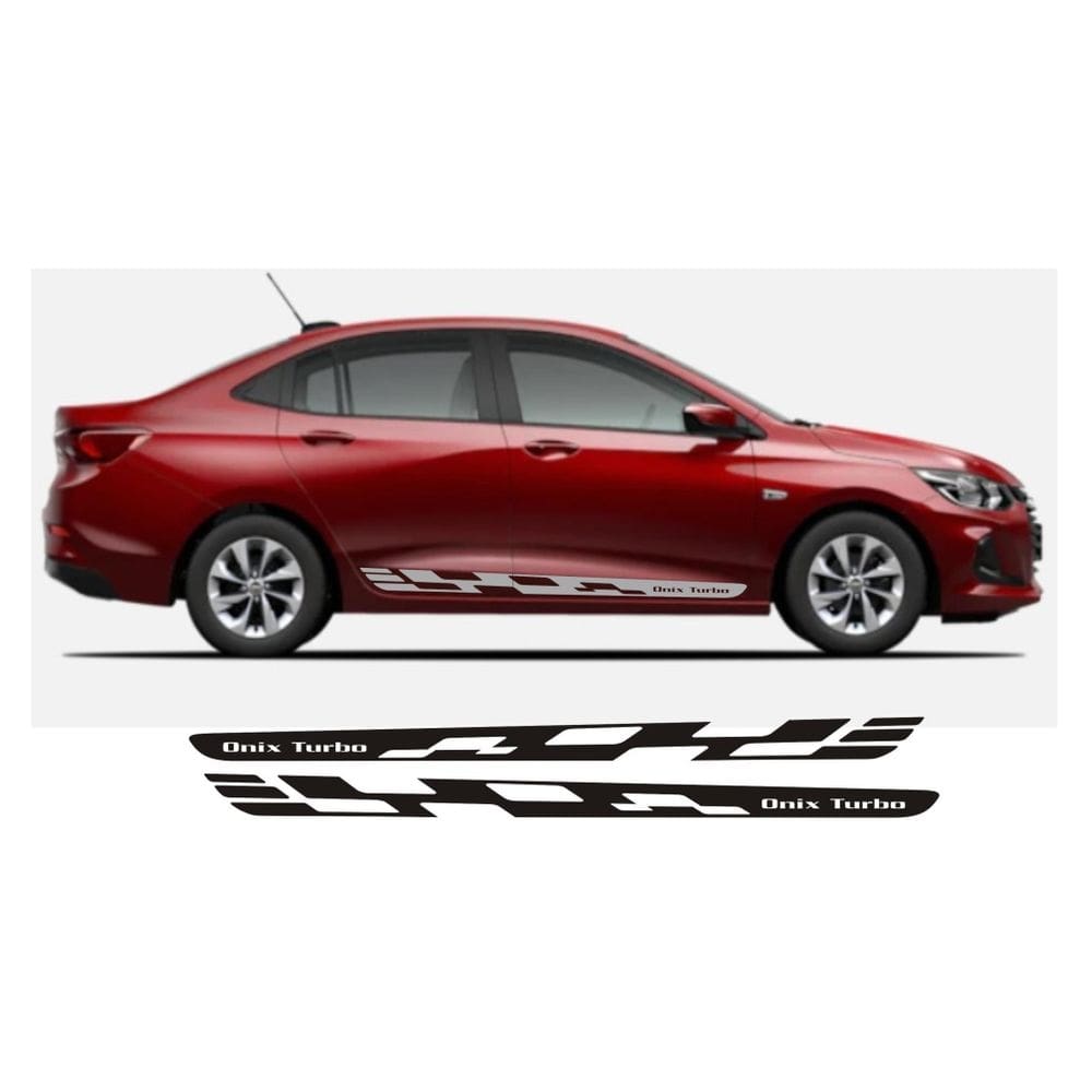 Adesivo lateral novo onix plus sedan op1 gm faixa colante