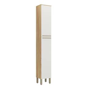 Paneleiro Simples Para Cozinha Com 2 Portas 100% Mdf Napoli Prime Rio Doce Amendoa/Offwhite