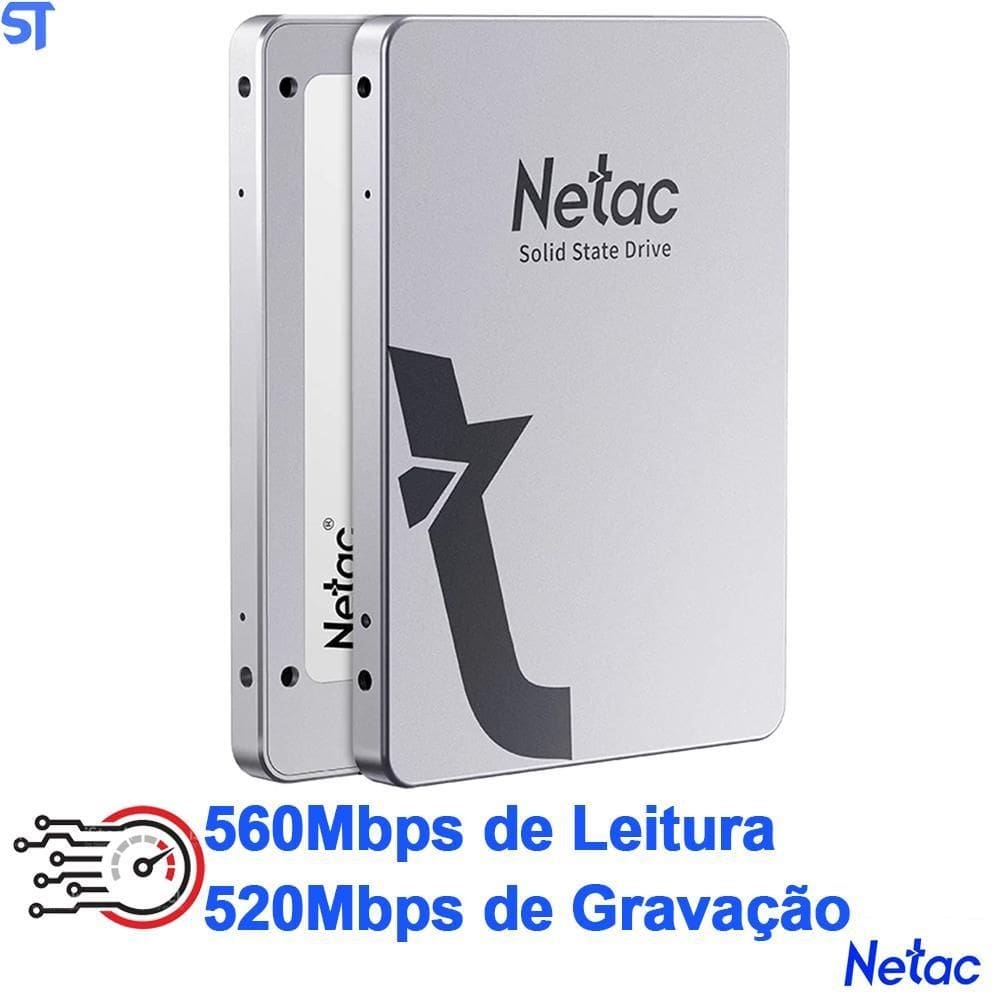 Ssd netac 128gb 2.5 sataiii 560mbps leitura 520mbps gravação