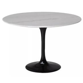 Mesa de Jantar Tulipa Saarinen Redonda 140 cm Mármore Branco Extra