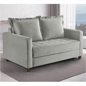 Sofa Cama Frisa Colchao Casal Talento Móveis Bege/Castanho