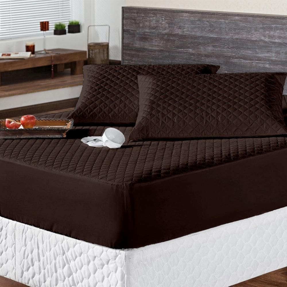 Protetor Colchão Max Impermeável Casal 3 Peças - Tabaco