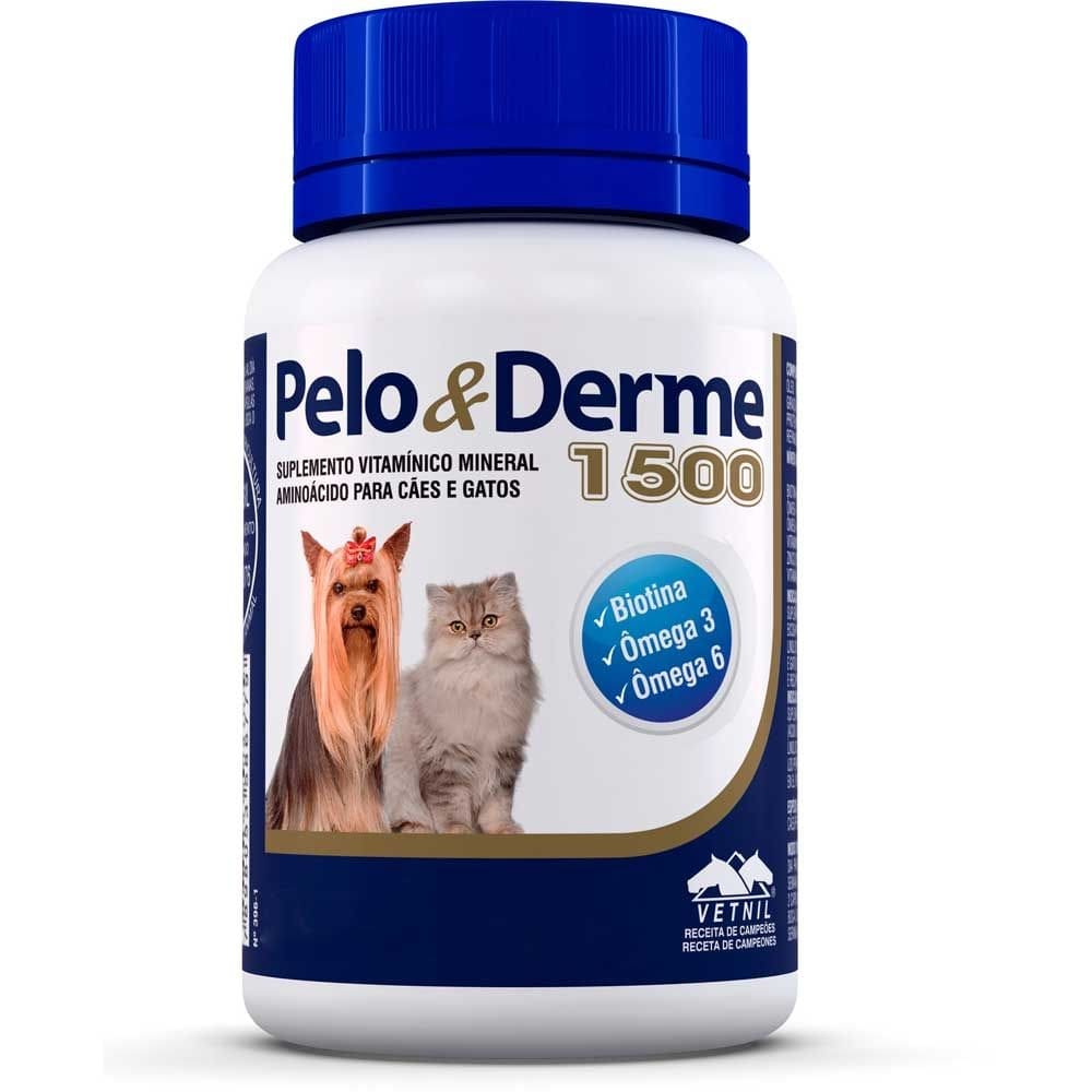 Pelo e derme 1500 60 capsúlas vetnil