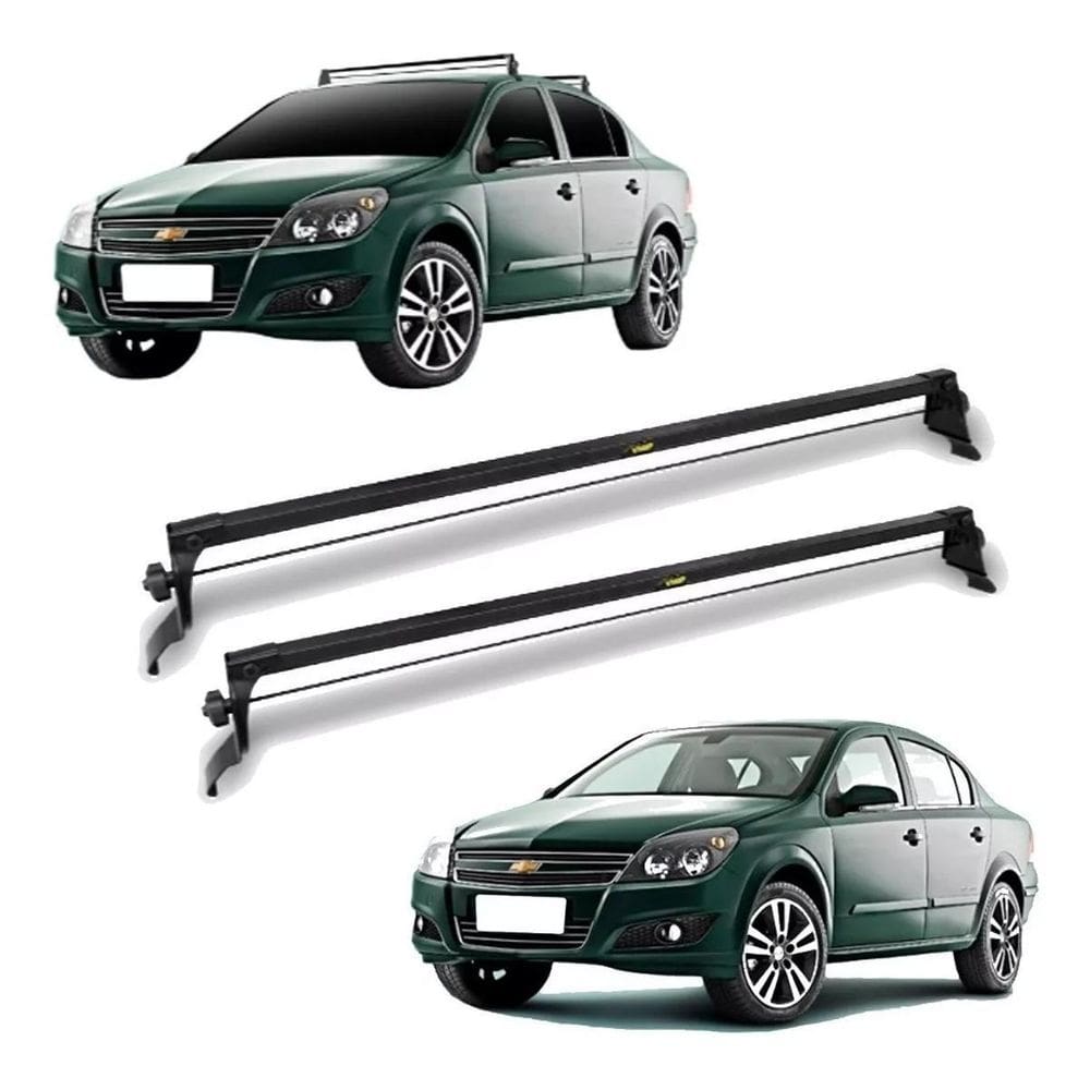 Rack Teto Modelo Aço Vectra 2005 A 2011 Fixação Porta Preto