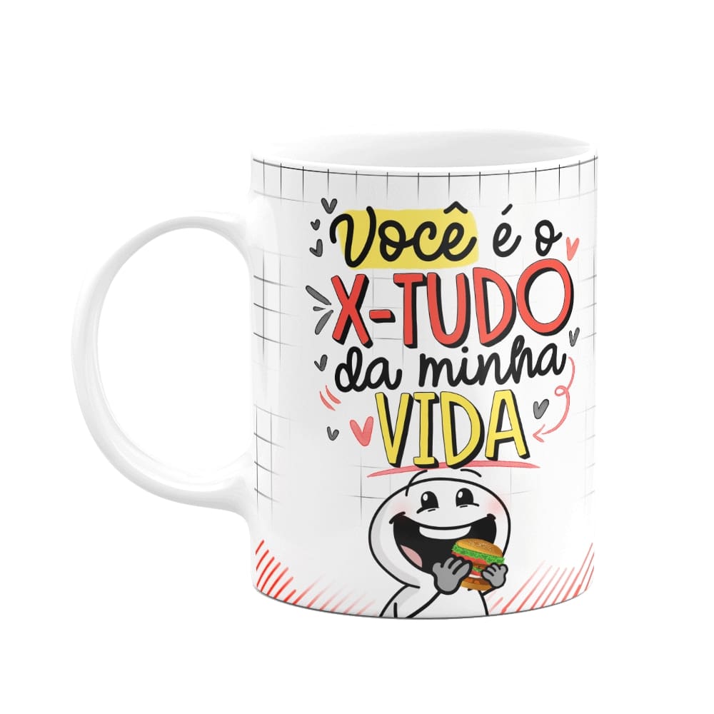 Caneca funny Namorados - Você é o X-tudo da minha vida