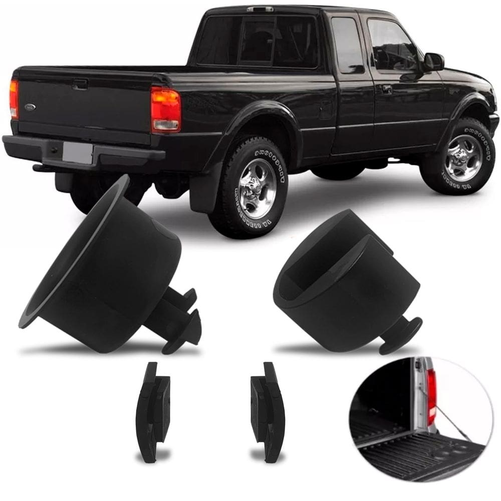 Kit Bucha Reparo Para Dobradiça Da Tampa Caçamba Ranger 98 99 2000 2001 2002 2003