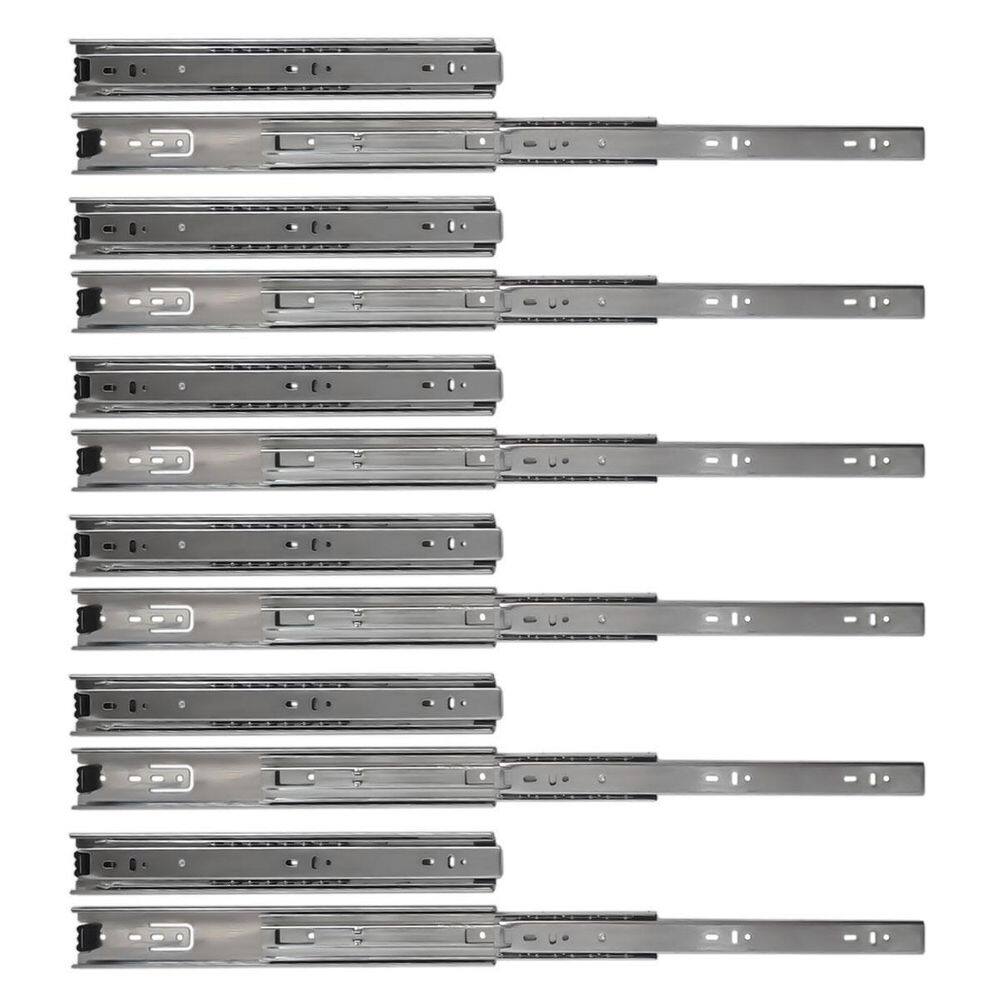 Kit 12 corrediça telescópica 35cm pesada 40kg gaveta 6 pares