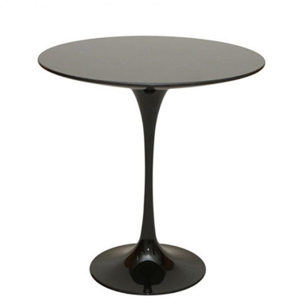 Mesa Lateral Tulipa Saarinen Redonda 51 cm - Laqueado Base Preta