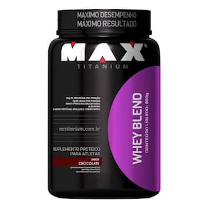 Suplemento whey protein blend max titanium 900g chocolate