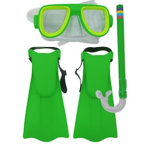 Kit mergulho completo infantil máscara snorkel pé pato