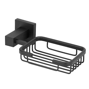 Saboneteira inox banheiro porta sabonete quadrado preto