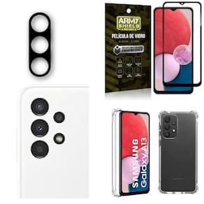 Kit capinha samsung a13 4g + película de câmera +película 3d