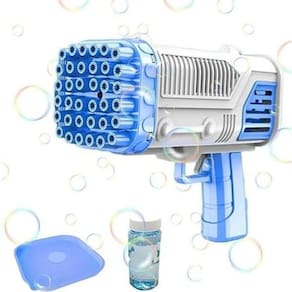Bazuka lança bolhas de sabão ferramenta de aplicação bolhas art brink - azul