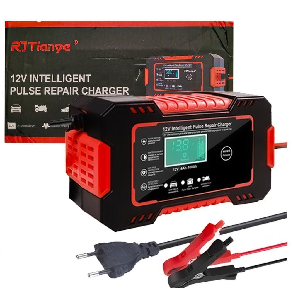 Carregador bateria carro 12v cargarápida display inteligente