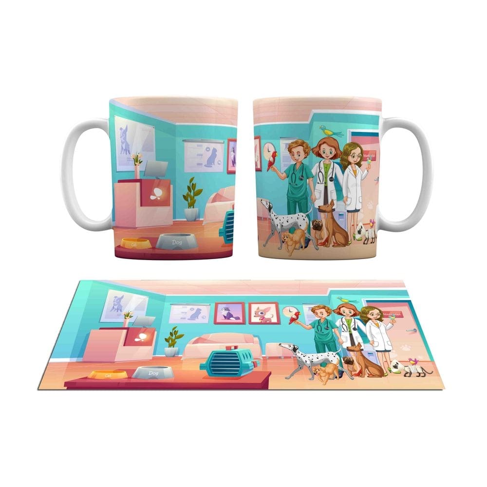 Caneca Branca Carreira Profissão Médica Medicina Veterinária