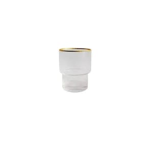 Jogo 2 copos baixos cristal borda dourada lines 220 ml wolff