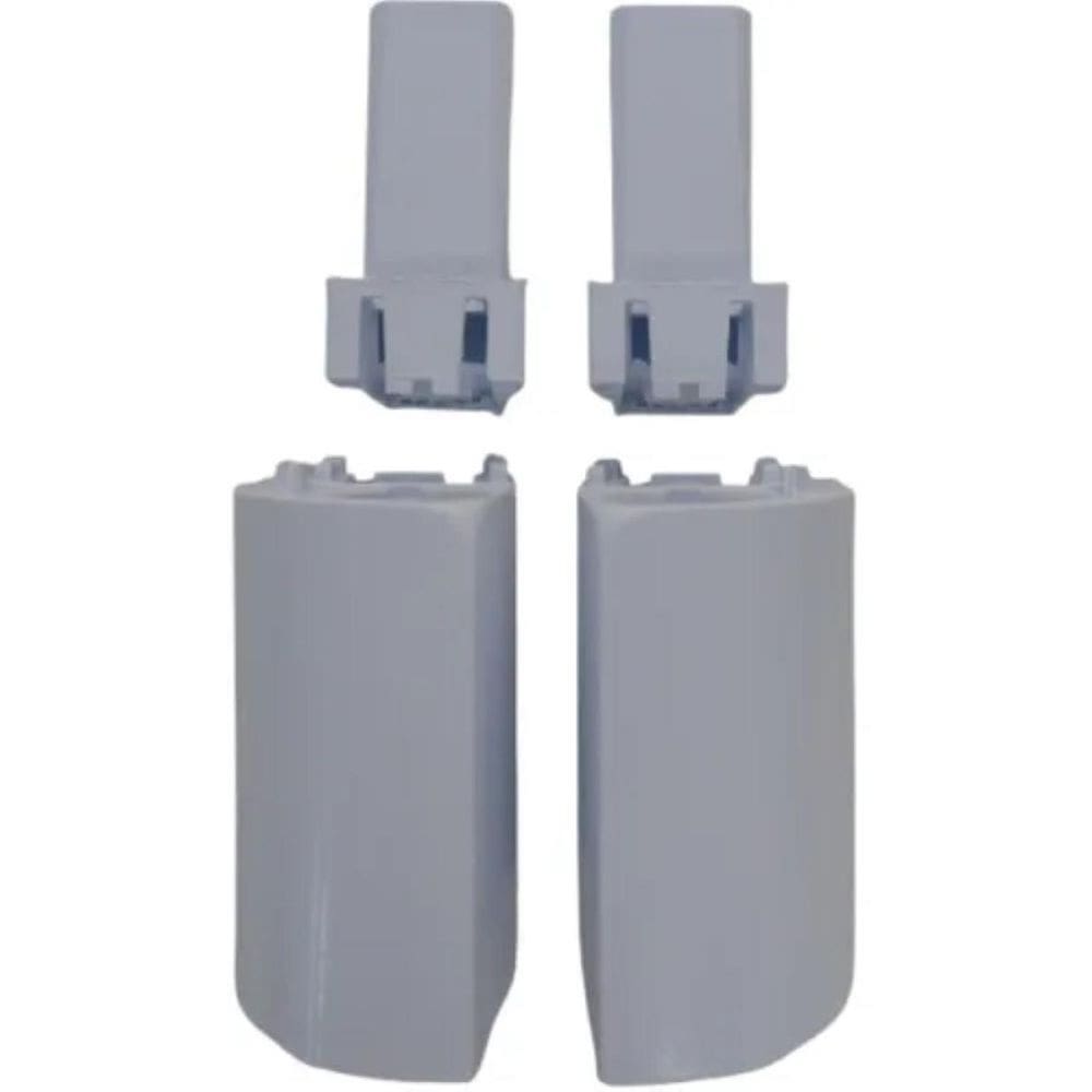 Pé fogão esmaltec branco 12cm  cinza