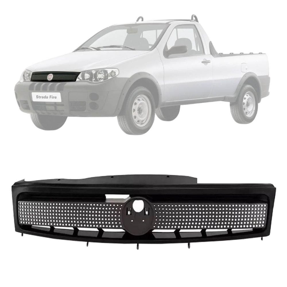 Grade dianteira fiat strada 2003 2004 2005 2007 2009 preto
