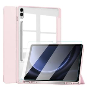 Capa acrílico c/ slot caneta tab s9 plus + película 12.4