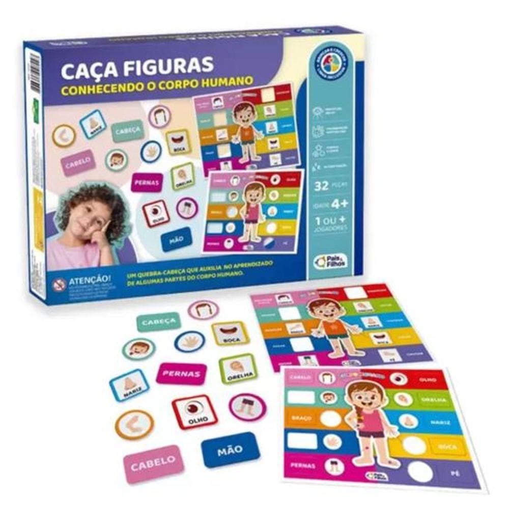 Jogo Educativo Caça Figuras Conhecendo O Corpo Humano !
