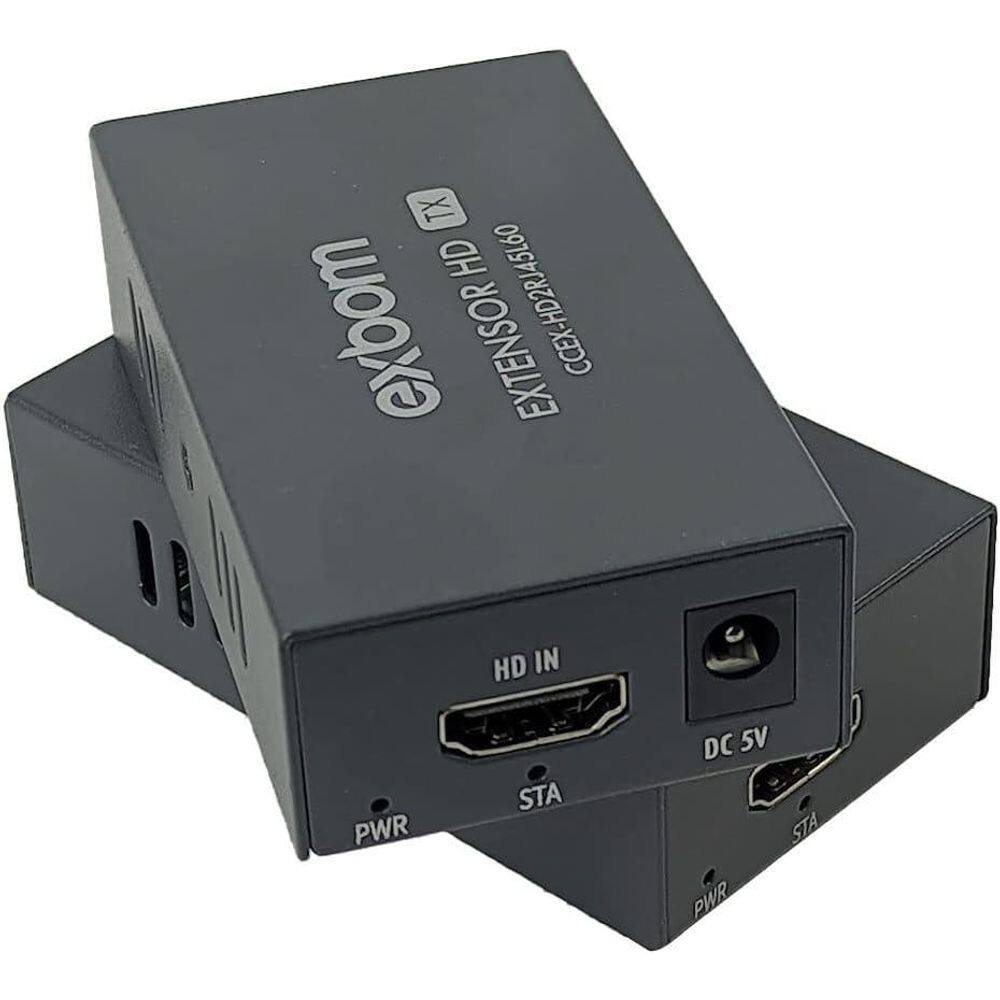 Extensor hdmi 60metros 3d cat5/cat6 via cabo rede rj45 1080p