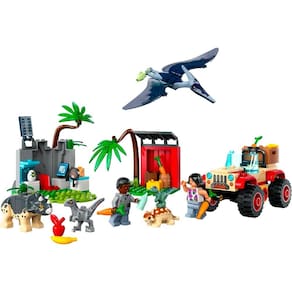 Bloco de Montar – Jurassic World –CENTRO DE RESGATE DE DINOSSAURO– 139 peças - LEGO