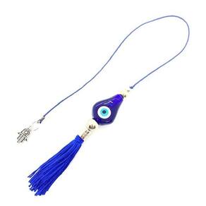 Protetor carro olho grego azul 46 cm escuro 2,5 cm em murano