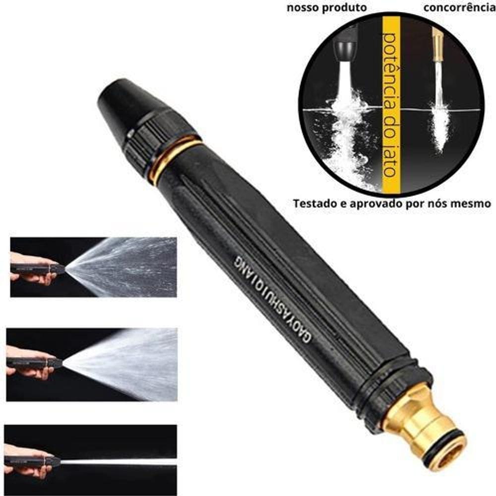 Bico alta pressão para mangueira 3 em 1 + conector top