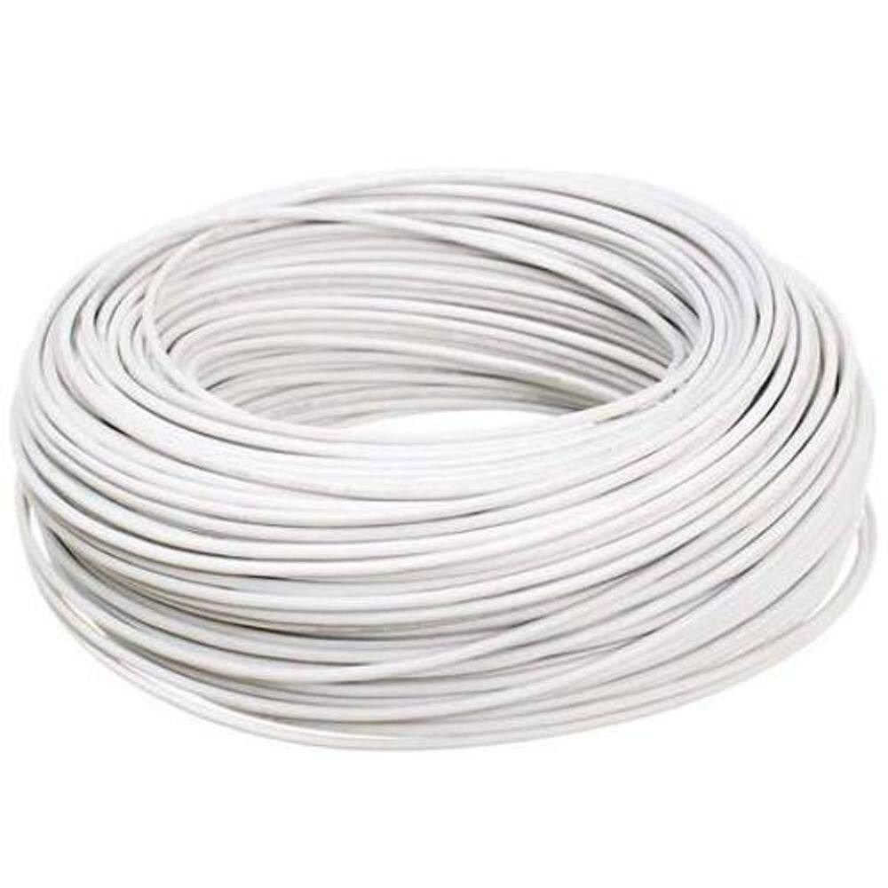 Fio cabo flexível 6mm branco- 10 metros