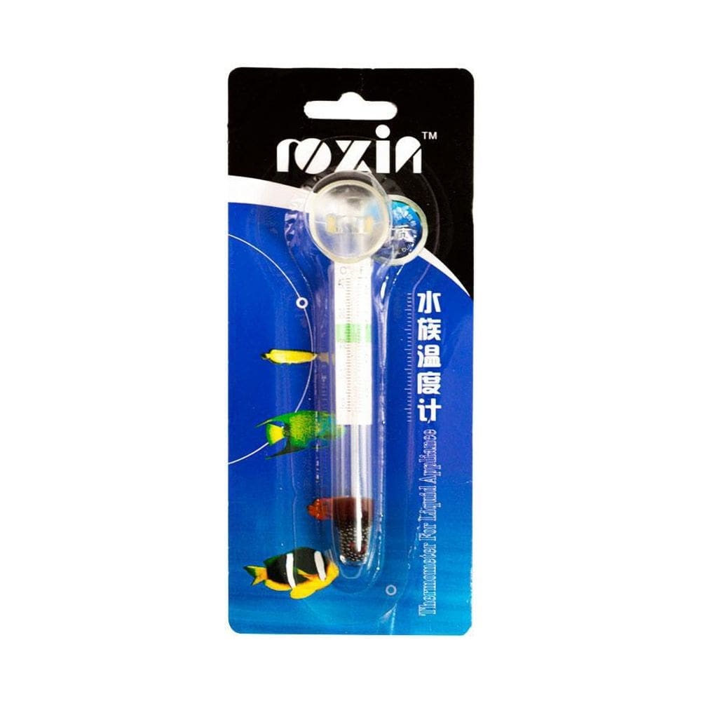 Termômetro aquario branco de vidro com ventosa 0 a 45ºc