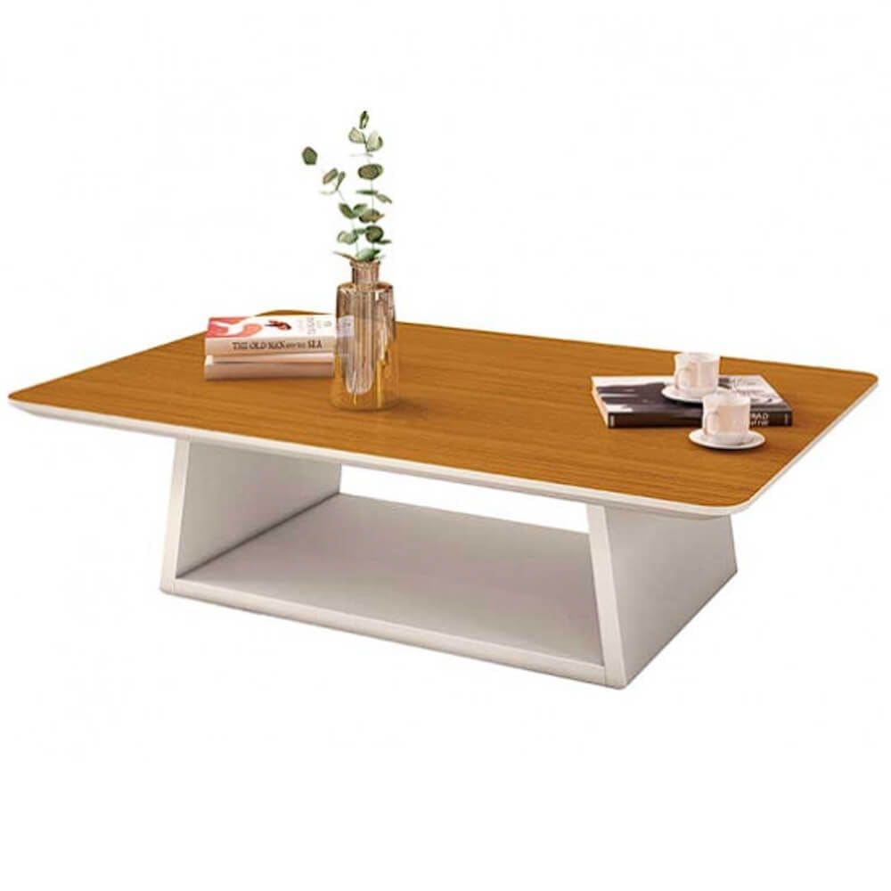 Mesa de Centro Holambra Retangular EDN Cor Off White Cedro