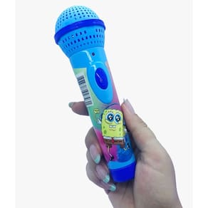 MICROFONE de Brinquedo BOB ESPONJA - caixa com 16 unidades