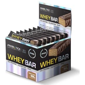 Whey Bar Displays Com 24 Unidades 40G - Probiótica