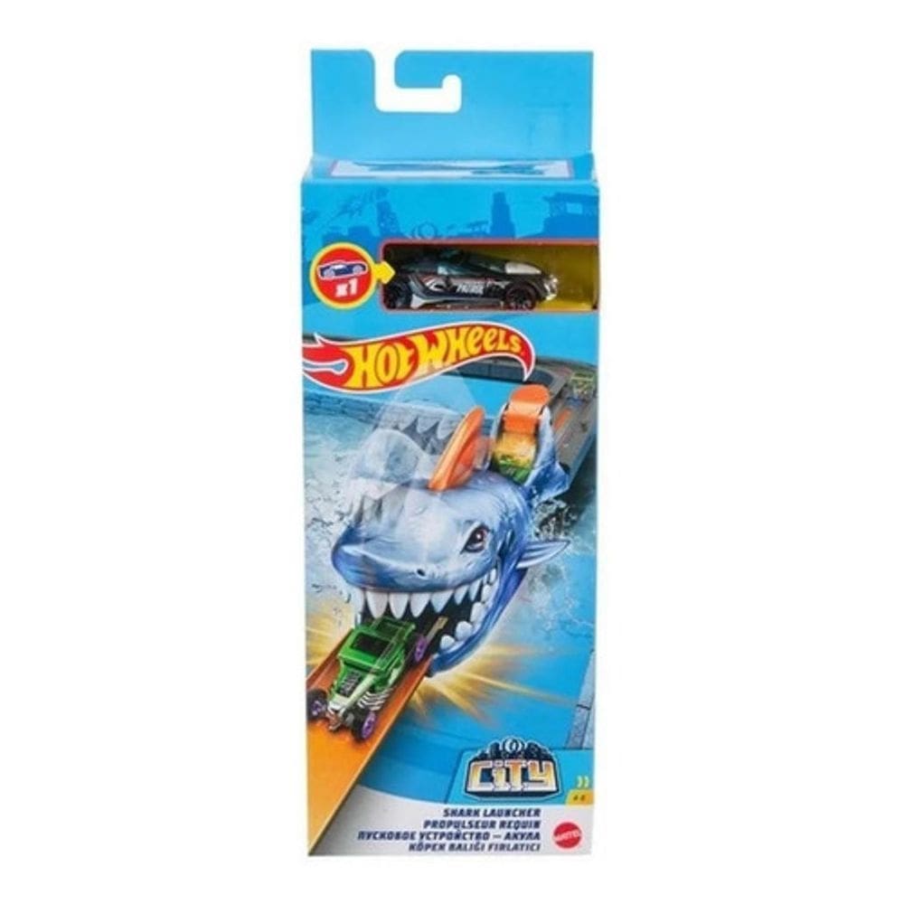 Lançador hot wheels nemesis tubarão gvf43