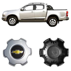 Calota centro roda gm nova s10 prata