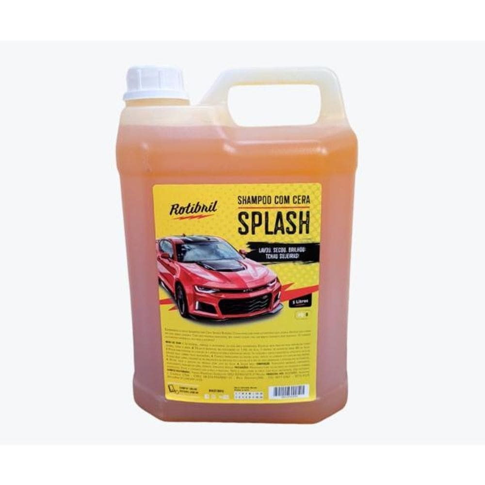 Shampoo com cera de carnaúba automotivo splash 5 litros